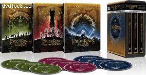 The Lord of the Rings: The Motion Picture Trilogy (Extended &amp; Theatrical - Best Buy Exclusive SteelBook) [4K Ultra HD + Digital] Cover